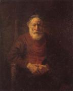 REMBRANDT Harmenszoon van Rijn An Old Man in Red oil painting